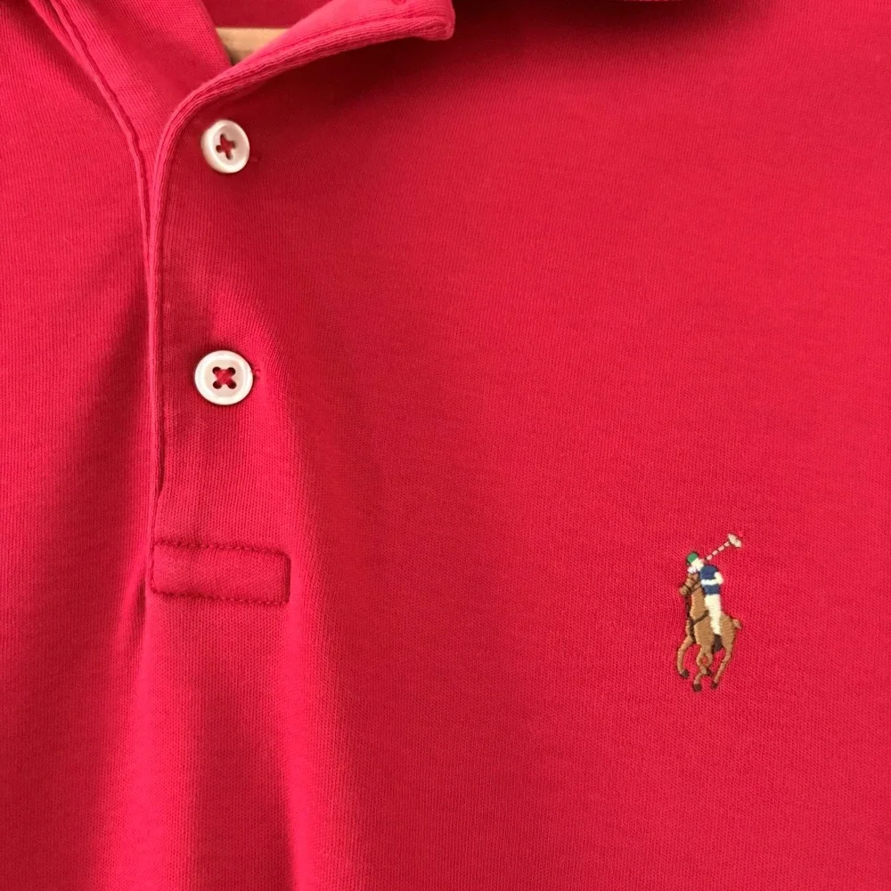 Polo Ralph Lauren Mens Shirt S Red Classic Fit Short Sleeve Pony Logo Cotton